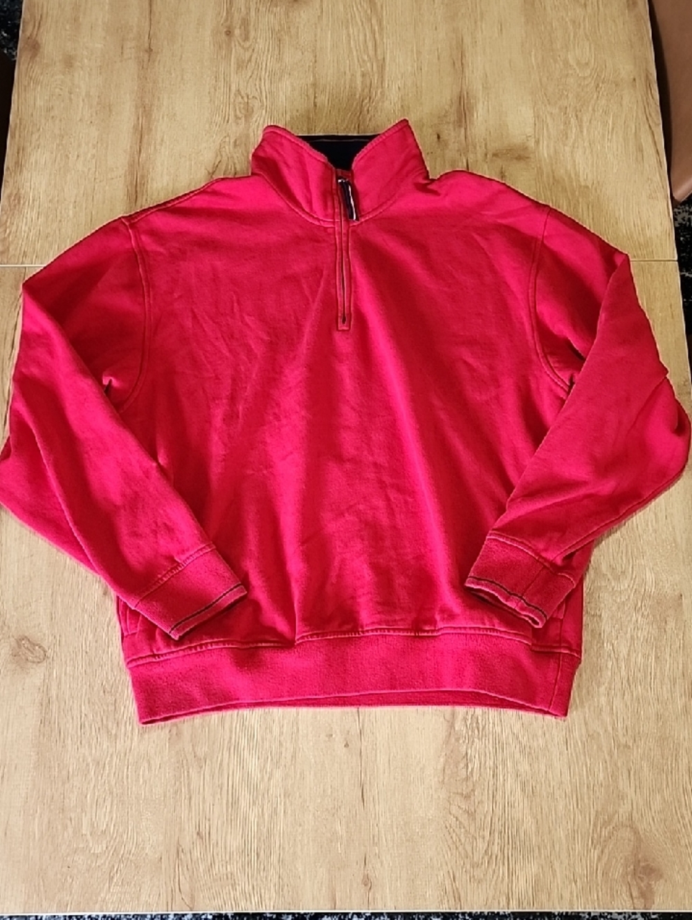 Tommy Hilfiger Polo Sweatshirt with Navy Label & Light Blue Trim